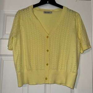 Grace Karin Light Yellow Cardigan Sweater
